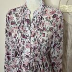 Style & Co • floral semi sheer blouse with tie belt Photo 29