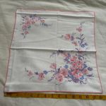 White and pink edge floral print bandana 0826 Photo 3