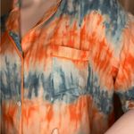 Love + Harmony  Tie-Dye Short Sleeve Shirt - Orange and Blue Size L. Photo 7