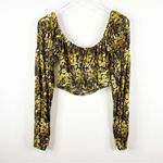 Urban Outfitters NEW Elowen Floral Cropped Blouse M Photo 2