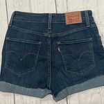 Levi's  721 blue denim high rise shorts Photo 3