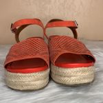Franco Sarto Wedge Sandals Tennia Espadrille Platform Sandal Tangelo Suede Size Photo 4