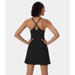 Halara Everyday Cloudful 2-in-1 Flare Dress-Wannabe-Longer Length Black XS Photo 2