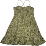 ZARA Dress Womens Small Leopard Print Sleeveless Ruffle Hem Sundress Summer Photo 1