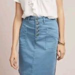 Anthropologie Pilcro Chino Pencil Skirt in Sky Blue Size 2 Photo 0