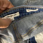 A Beautiful Soul Mid Rise Denim Shorts 10 Med Wash Distressed Patches 5 Pocket Photo 4