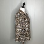 Jason Maxwell So Soft Leopard Print Button Down Layering Shirt Jacket M Photo 3