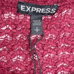 EXPRESS  Maroon Oversized Open Cable Knit Cropped Sweater Small Photo 1