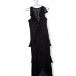 Jaygodfrey Black Ruffle maxi Dress Photo 1