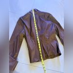 JS Collections JS Collection  layered Sleeve with cuff Jacket Blazer Brown Satin retro size 10 Photo 14