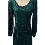 All that jazz Vintage Y2K Forest Fairy Beaded Velvet Dress Small Green Polyester Photo 0