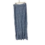 American Eagle Blue‎ White Striped Embroidered Eyelet Button Front Maxi Skirt M Blue Size M Photo 9