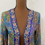 Soft Surroundings Cay Villa Cardigan colorful marble embroidered kimono size 2/4 Photo 6