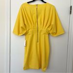Alexia Admor NWT  $225 Deep V-Neck Mini Dress Yellow Women's‎ Size Small Photo 7