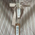 SKIMS Cotton Poplin Straight Leg Pant in Stone Stripe, Size Large Photo 5