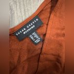 Susan Graver  weekend jersey knit relaxed oversized Rust Open Front Cardigan Photo 6