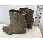 Womans Soul Naturilizer Hayley West Brown Faux Leather Wedge Ankle Boot 9.5 M Photo 3