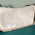 BEARPAW New Suede Shearling Trim Crossbody Pouchette Bag with Detachable Strap Photo 4