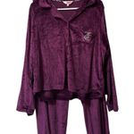 Juicy Couture Women Sleep Set Pj's Size XL Stretch Velour Winter Modern Designer Photo 0