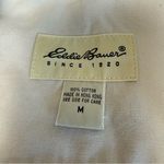 Eddie Bauer Vintage  Twill Vest Womens Medium Beige Sleeveless Jacket Shirt 90s Photo 2