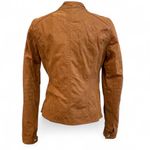 Icec Tan Leather Motto Jacket for Women Brown Photo 3