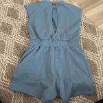 Amazon Women's Blue Sleeveless Drawstring Waist Romper Size L Jumpsuit Casual Summer Photo 3