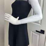 Line Mesh Fit & Flare Mini Black Skater Dress Women's Size S Photo 8