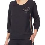 Betsey Johnson Embroidered Girl Power Sweatshirt Top Embroidered Rainbow Pride Photo 0