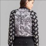 Free People  Black and Gray Floral Bomber Jacket Size XS Photo 2