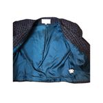Vintage Michelle petites confetti blue wool blend boucle tweed short blazer Blue Size 8P Photo 6