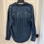 Good American  Weightless Easy Denim Shirt Oversized Button Down Long Sleeve Photo 1