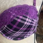 Native Intimates -plaid Bra-36b Photo 1
