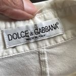 Dolce & Gabbana | White Button Down Crop Top Blouse Sz 10 Photo 3