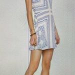 Lovers + Friends  Cassidy Mini Dress Bella Scarf Print V-Neck Blue White Sz XS Photo 1