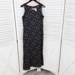 Kathie Lee Collection Vintage 90s Y2K Kathie Lee Floral Sleeveless Shift Maxi Dress Black Pink Medium Photo 7