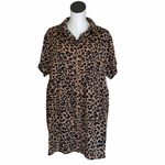 Missguided NWT  leopard print oversized shirt smock dress Photo 7