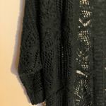 Pink republic  Black Crochet Knit Cardigan 3/4 Length Sleeves Hippie Boho Size XS Photo 9