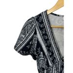 Urban Outfitters  Navy Blue & White Rita Plunging Babydoll Mini Dress Sz Small Photo 2