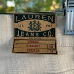 Ralph Lauren Lauren Women's Classic Straight Jeans Cream Denim Size 10P. NEW Photo 5