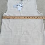 Jason Wu  Cream Textured Crew Neck Tank Top Shell Ribbed Trim Stretchy Size M Photo 10