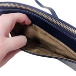 Ralph Lauren Lauren  Blue Cow Leather Classic Casual Travel Crossbody Bag Small Photo 7