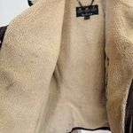 Barbour Women's Ordinance wax coated
Jacket in Brown shearling lining GUC Photo 9