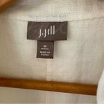 J. Jill Linen Open Vest White. Size Medium Petite. White Photo 1