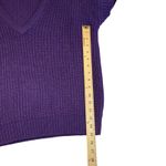 Cambridge Dry Goods Company Purple V Neck Ribbed Knit 100% Pure Wool Sweater M Size M Photo 6