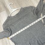 Free People  Tshirt thermal waffle knit crop womens Gray (small) casual Photo 2