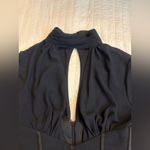 Oh Polly Joelene Long Sleeve Plunge Neck Mini Dress in Black NWT Photo 7