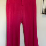 Alice + Olivia Pink Jody High Rise Waist Slit Leg Flare Pants Size 14 Photo 0