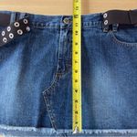 Vintage Y2K Denim Micro Mini Skirt Sz 13 Wish 100% Cotton Belted Deadstock NWT Blue Photo 9
