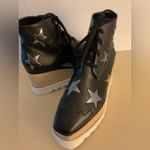 Stella McCartney women Black vegan leather platform Star Eysle star boots 5.5 Photo 9