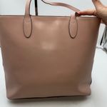 Kate Spade  New York Blush Pink Leather Tote Bag With Glitter Flower Charm Photo 6